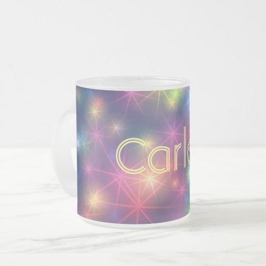 Tasse Givré Lumières Sparkly Bokeh personnalisées (Devant gauche)