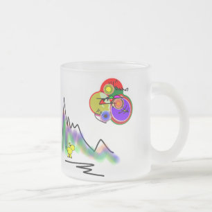 Tasse Givré lune abstraite de couleur