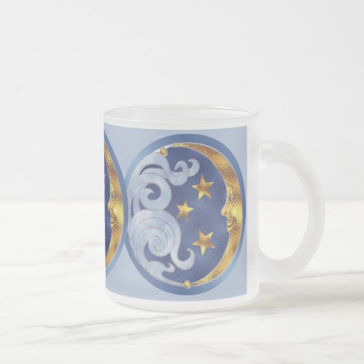 Tasse Givré Lune céleste et étoiles (Droit)