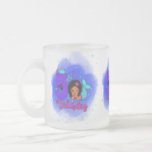 Tasse Givré Ma sirène du 5e anniversaire