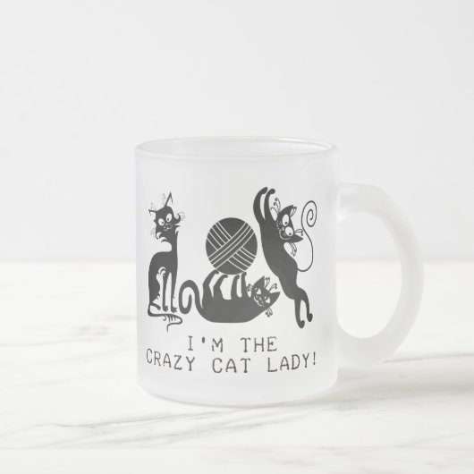 Tasse Givré Madame folle de chat (Droit)