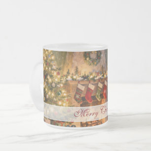 Tasse Givré Magie de la cheminée de Noël cosy