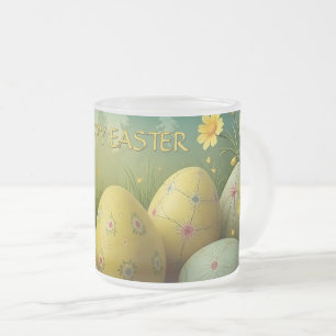 Tasse Givré Magie printanière avec oeufs de Pâques dans une me