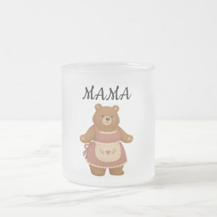 Tasse Givré Mama Ours & Ourson Design Minimaliste Mignon Enfan