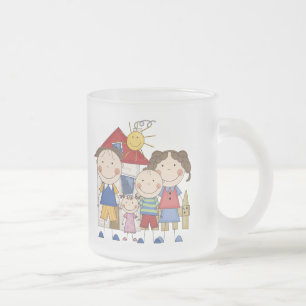 Tasse Givré Maman, papa, grand garçon, petite famille de fille