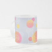 Tasse Givré Mandala vibré rose jaune aléatoire (Devant gauche)