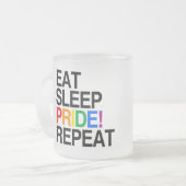 Tasse Givré Manger Dormir Fierté Répéter (Devant gauche)