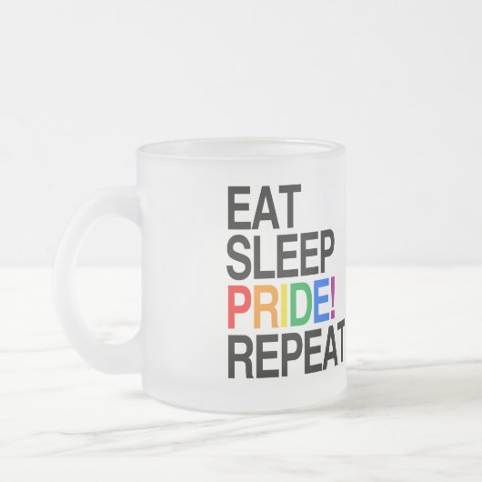 Tasse Givré Manger Dormir Fierté Répéter (Gauche)