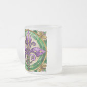 Tasse Givré Mardi Gras Vitrail Fleur de lis (Devant gauche)