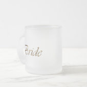 Tasse Givré Mariée, écriture or élégant chic (Devant gauche)