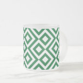 Tasse Givré Meander vert et blanc (Devant droit)