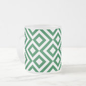 Tasse Givré Meander vert et blanc (Devant gauche)