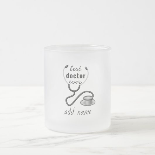 Tasse Givré Médecin Stethoscope Médicale Customisé (Centre)
