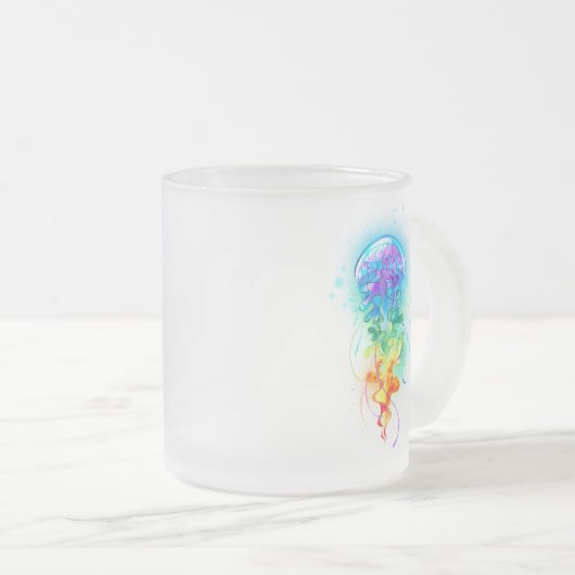 Tasse Givré Méduse arc-en-ciel (Devant droit)