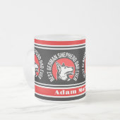 Tasse Givré Meilleur berger allemand personnalisé papa jamais (Devant gauche)