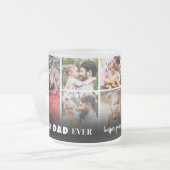 Tasse Givré Meilleur Papa du Monde Personnalisé 8 Photos Colla (Devant gauche)