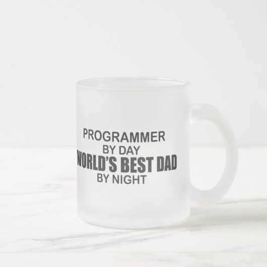 Tasse Givré Meilleur papa du monde - Programmeur (Droit)
