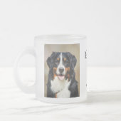 Tasse Givré Meilleur père de chien | Deux photos Texte manuscr (Gauche)