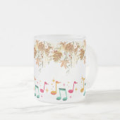 Tasse Givré Mélodie de la nature : Notes musicales avec Feuill (Devant droit)