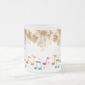 Tasse Givré Mélodie de la nature : Notes musicales avec Feuill (Centre)