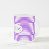 Tasse Givré Mère à rayures violettes et blanches (Devant droit)