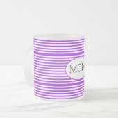 Tasse Givré Mère à rayures violettes et blanches (Devant gauche)