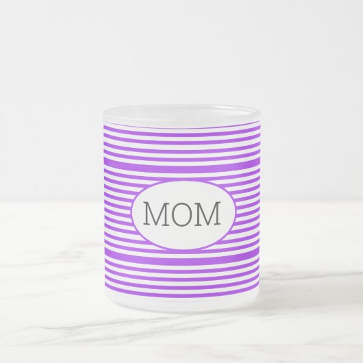 Tasse Givré Mère à rayures violettes et blanches (Centre)