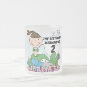 Tasse Givré Mermaid 2e Anniversaire Tshirts et cadeaux