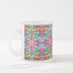 Tasse Givré Mignon tribal néon abstrait symétrique coloré