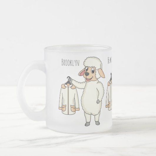 Tasse Givré Mignonne brebis avec blouson (Gauche)