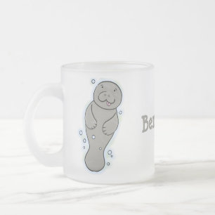 Tasse Givré Mignonne manatée bébé avec bulles illustration