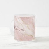 Tasse Givré Modern Rose Quartz Marble Gold Glitter (Devant gauche)