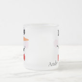 Tasse Givré Moderne Cute Custom Smiling visage Snowman (Centre)
