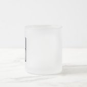 Tasse Givré Moderne Noir Simple Trois LETTRE Mariage Monogramm (Centre)