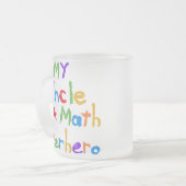 Tasse Givré Mon oncle Math Superhero T-shirts et cadeaux (Devant gauche)