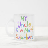 Tasse Givré Mon oncle Math Superhero T-shirts et cadeaux (Gauche)