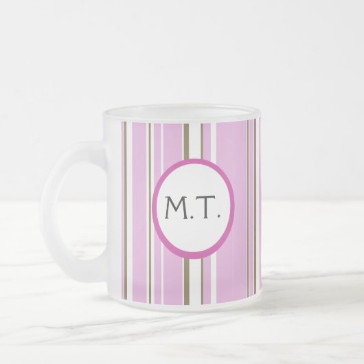 Tasse Givré Monogramme Brown rose (Gauche)