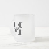 Tasse Givré Monogramme et nom personnalisés (Devant gauche)