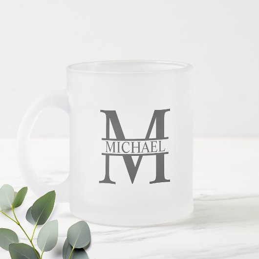 Tasse Givré Monogramme et nom personnalisés