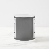 Tasse Givré Monogramme fait sur commande imprimé. Gris noir et (Centre)