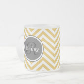 Tasse Givré Monogramme jaune Chevron (Devant gauche)