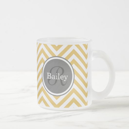 Tasse Givré Monogramme jaune Chevron (Droit)