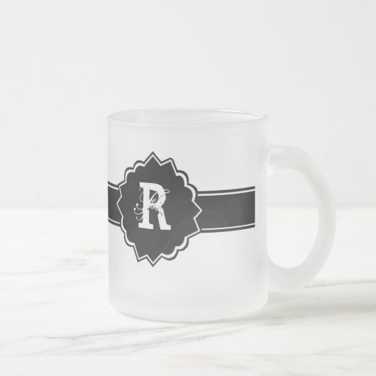Tasse Givré Monogramme noir blanc (Droit)