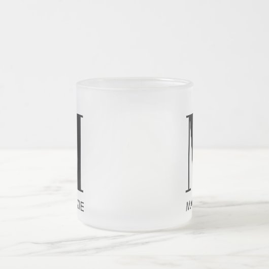Tasse Givré Monogramme Nom initial Simple (Centre)