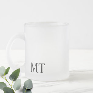 Tasse Givré Monogramme personnalisé moderne