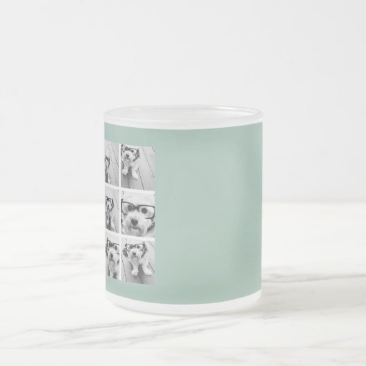 Tasse Givré Monogramme personnalisé photo Collage de photo uni (Centre)