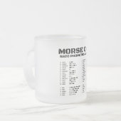 Tasse Givré Morse Code Alphabet phonétique OTAN (Devant gauche)