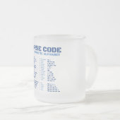 Tasse Givré Morse Code et Alphabet phonétique OTAN (Devant droit)