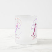 Tasse Givré Mot d'amour & fleurs avec flèche (Centre)