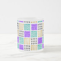Motif Abstrait Géométrique de Carrés Colorés